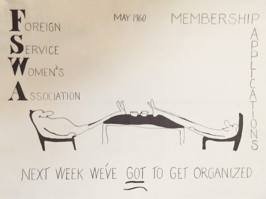 May 1960 Membership Advertisement for the Foreign Service Women's Association